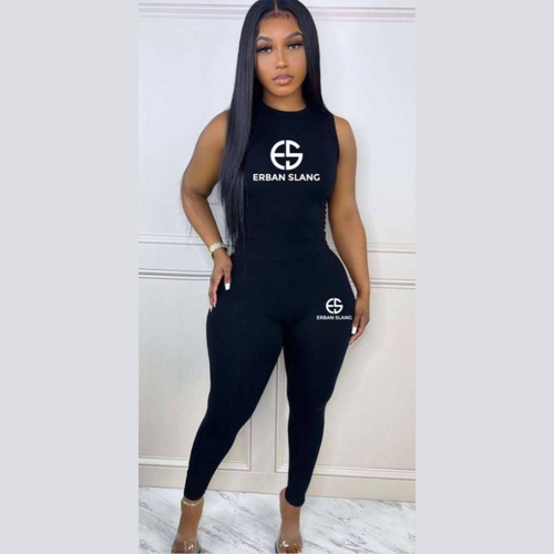 Stylish Erban Slang Black Biker Short Sets