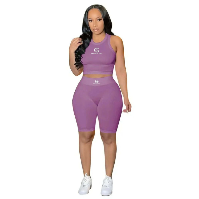 Stylish Erban Slang Pink women Biker Short Sets