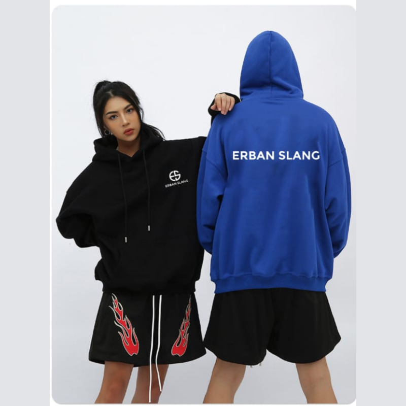Stylish Erban Slang Blue His and Her Hoodies