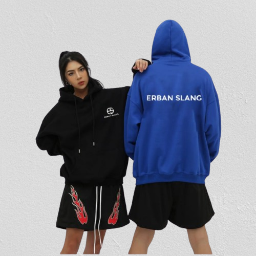 Stylish Erban Slang Blue His and Her Hoodies